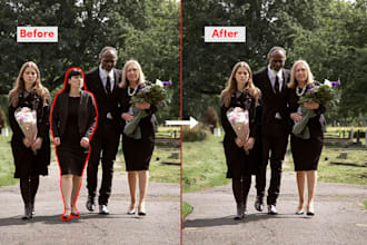 edit wedding images, add, photoshop, remove person, people, object from pictures