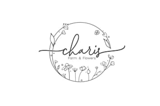 design goodies local flower farm logo