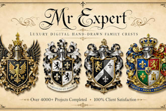 design luxury heraldic family crest coat of arms logo