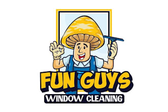 design attractive guys window cleaning logo