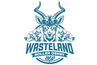 design awesome roller derby team logo