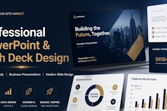 design professional pitch deck presentation