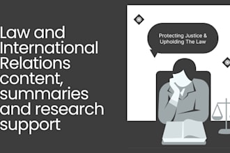 urgent law and international content, summaries, and research support