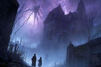 do fantasy scene concept art horror illustrations
