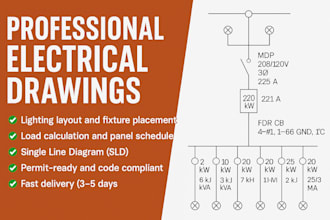 do lighting layout, sld, and load calculation for electrical systems