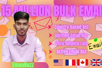 send 15m verified emails for marketing campaign