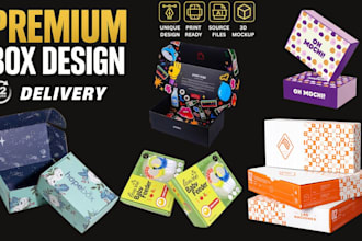 design premium packaging box, mailer box, subscription box with 3d mockup