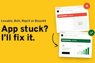 build, fix, improve web app with lovable, bolt, replit, supabase, cursor, base44