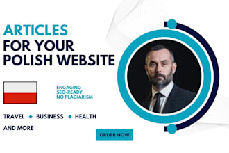 write engaging blog articles or website content with SEO optimization in polish
