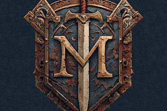 do medieval, fantasy, rpg gaming logo