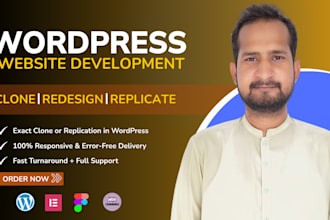 clone or redesign any website into wordpress with elementor