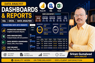 build excel and power bi reports and dashboards