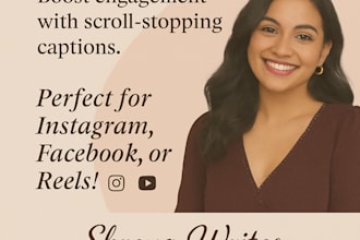 write social media captions and contents