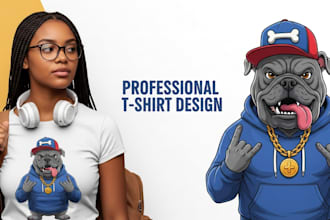 design a custom pet tshirt design,dog ,cat t shirt,pawsome for your brand