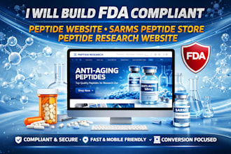 build seo optimized peptide website peptide store with peptide payment processor