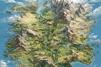 hand draw a fantasy map for your book