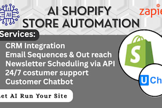 develop an ai automated shopify store, amazon affiliate dropshipping website