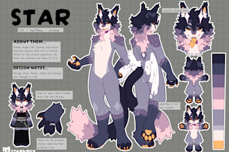 draw a reference sheet for your character