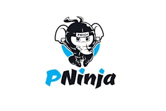 design non violent ninja elephant logo