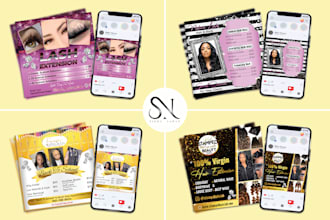 design social media flyer, church flyer and spa menu flyer