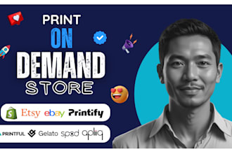 setup shopify print on demand store etsy printify gelato product upload