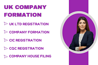 register UK ltd company, setup UK business, cic, vat, and cqc registration