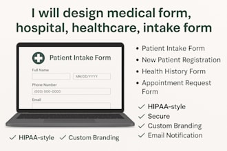 design medical form, hospital, healthcare intake form