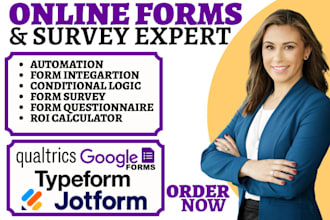 create qualtrics google forms online survey typeform jotform conditional logic