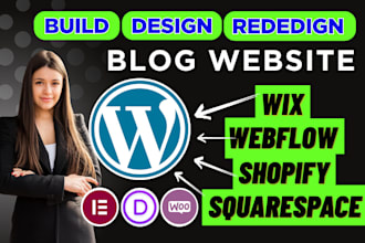 build or redesign blog website with divi or elementor
