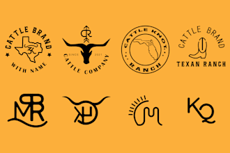 cattle brand, western, ranch, and symbolic logo creation