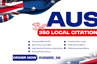 build 350 australia local citations to boost your local SEO