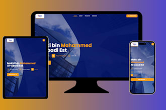 build a responsive landing page with clean UI and animations