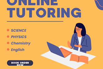 tutor physics, english, mathematics and chemistry