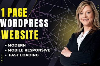 design a professional one page wordpress website with elementor