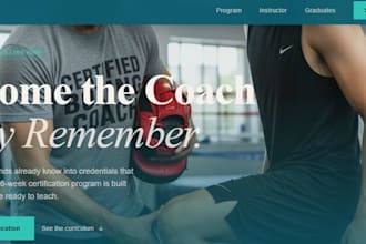 design a personal fitness instructor website and pilates studio website