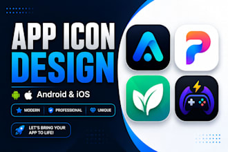 design a professional app icon for android and ios