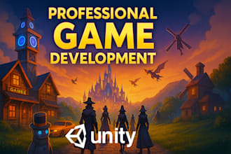 develop high quality 3d video game for PC and mobile unity