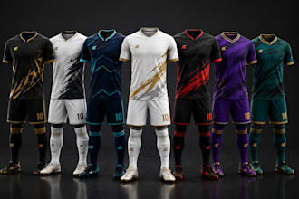 do custom sportswear, soccer and football jersey design with your logo and color