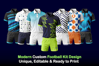 do custom sportswear, soccer and football jersey design with your logo and color