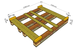 3d modeling pallet custom for warehouse, logistic and export
