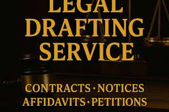 draft professional legal documents, notices, contracts and petitions
