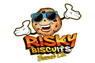 create a fantastic biscuits logo design