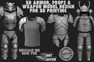 sculpt 3d cosplay armor model 3d armor 3d mask 3d helmet 3d weapon 3d printing