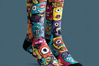 draw beautiful socks design