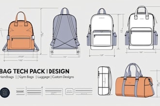 do bag tech pack, duffel bag techpack,  handbag tech pack, luggage bag tech pack