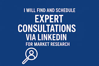 find and schedule expert consultations via linkedin for market research