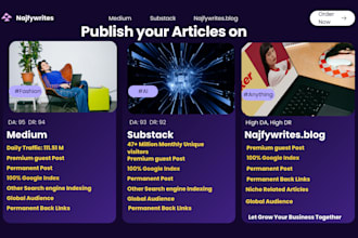 write articles on medium, substack or on my web for your brand