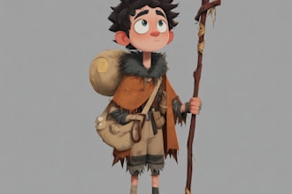 create 2d game character, for unity mobile game, concept art