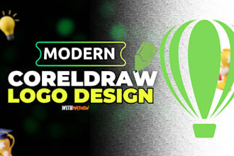 create clean and modern minimalist logo for your business with coreldraw