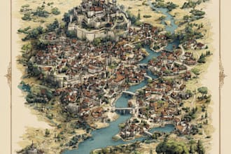 do map illustration map design fantasy map maker cartography city map vector map